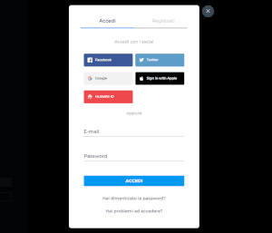 Crea un account RaiPlay
