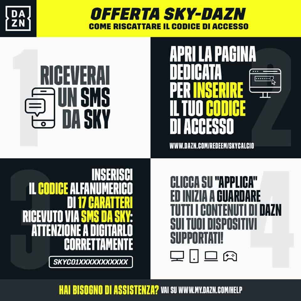 offerta sky dazn come fare