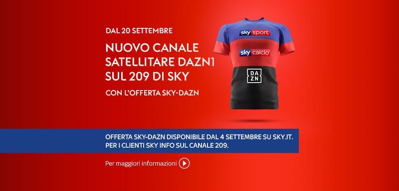offerta sky dazn nuovo canale 209 dazn1
